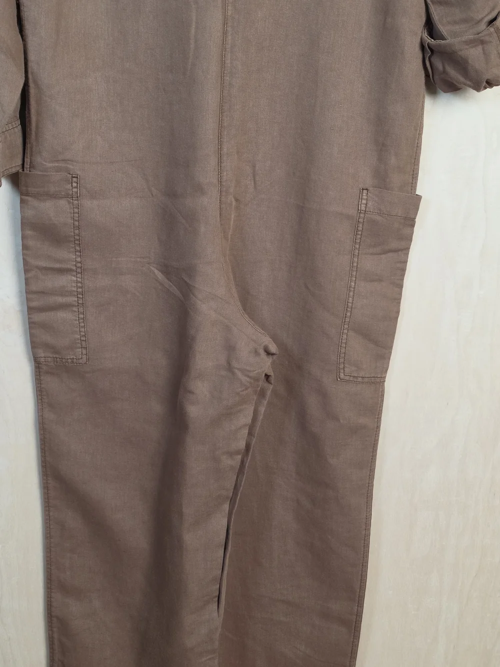 Zara Brown Utility Jumpsuit for Women